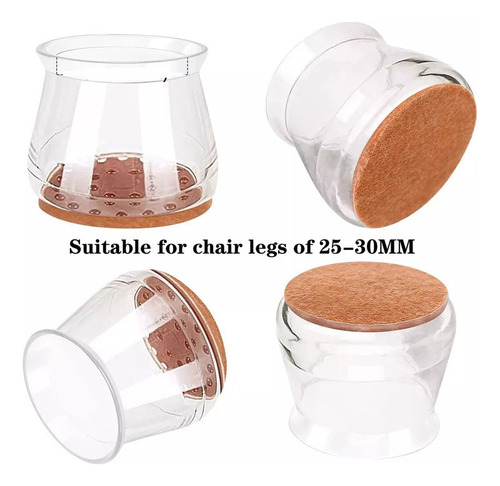 D 30 Protectores De Suelo De Silicona Con Fieltro For Silla