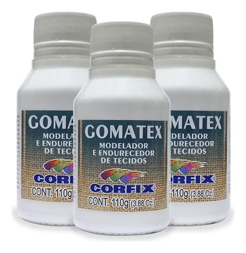 Kit 3x Gomatex 110g Corfix Cor Branco