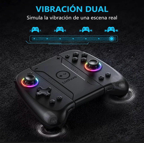 Control Pro Inalámbrico Compatible Joypad Joystick Inalambri Negro