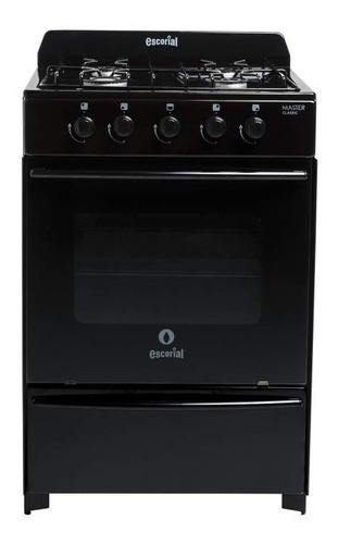 Cocina Escorial Master Classic Black Gas Natural 56cm Negra