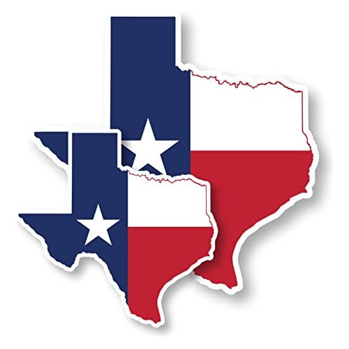 Pegatina De Vinilo De Bandera Del Estado De Texas Tx Lo...