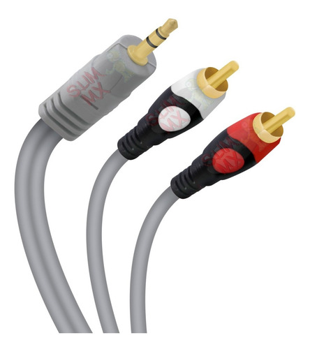 Imagen 2 de 10 de Cable Auxiliar De Audio 3.5 M A 2rca 10 Metros Estereo Aux