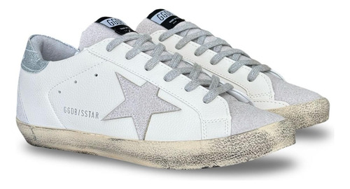 Tenis Golden Goose Late Gris Superstar Dama