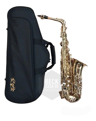 Saxo Alto Knight Jbas-200 Eb Llave F# Yellow Brass Laqueado