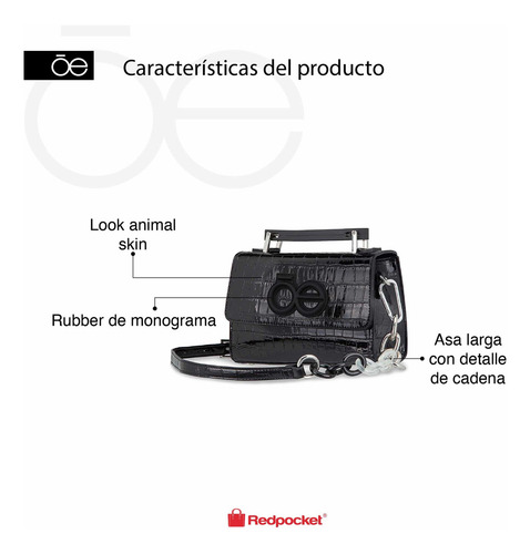Bolsa Briefcase Cloe Jarim I Mediano Color Negro