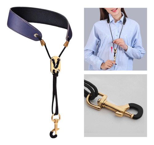 Saxofón Profesional Correa Para El Cuello Azul Azul
