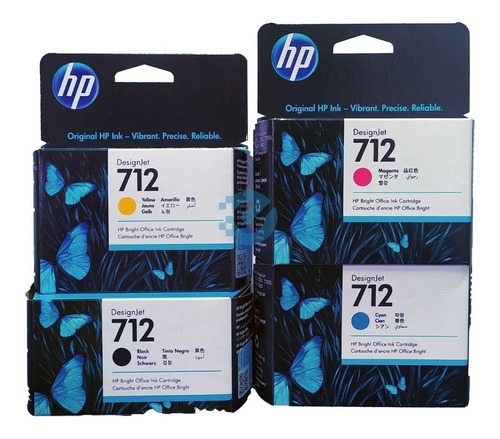 Combo Cartuchos Hp 712 Original 3ed67/68/69/70a Verificable