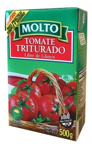 Molto Tomate Triturado Tetra 500gr Libre Gluten