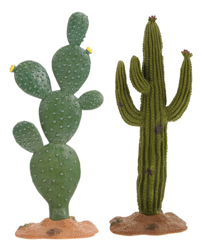 Besportble Plantas De Cactus De Terrario, 2 Piezas De Planta