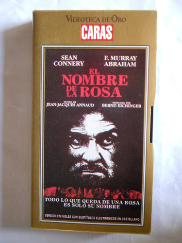 Vhs El Nombre De La Rosa Sean Connery Videoteca De Oro Caras