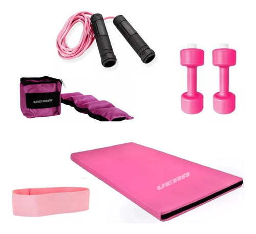 Gimnasio En Casa. Kit Entrenamiento Pink. -vera-