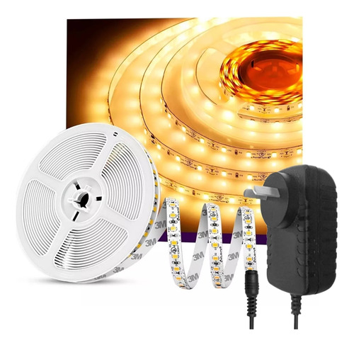 Kit Tira Led Cálida Iluminación Mesada Alacena + Fuente