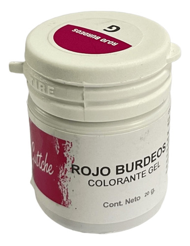 Colorante Guttche Rojo Burdeos Gel 20gr Reposteria