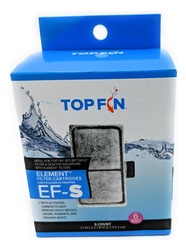 Top Fin Cartuchos De Filtro Ef-s Element (6 Unidades) Para P