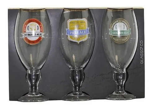 Copa Cervecera Glasso Modelo 1 - Set De 3 Unidades