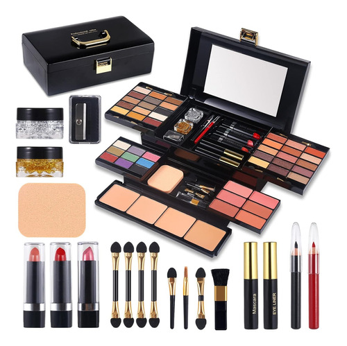 Kit De Maquillaje Completo Mujer Profesional Paletas Base