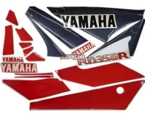 Kit Adesivo Faixa Moto Yamaha Rd 350r 1992/93 Branca