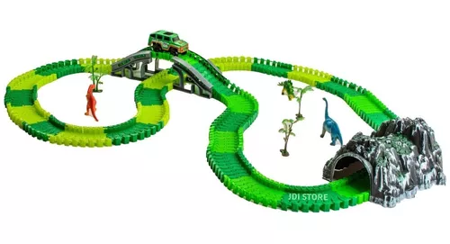 Pista Dino Dinossauro Track Car Infantil Radical Carro 252 peças T