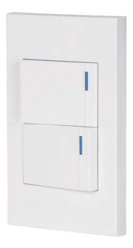 Imagen 1 de 3 de Placa 2 Interruptores Sencillos Linea Española Volteck 45595