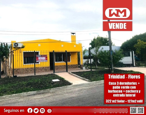 Venta Casa 3 Dormitorios Trinidad Flores Cochera Patio Barbacoa 5° Del Centro De La Ciudad