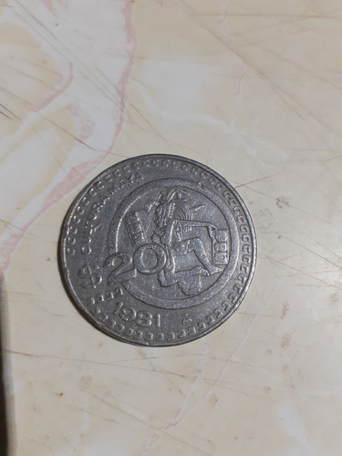 Moneda Antigua Mexicana 20 Pesos Cultura Maya 1981