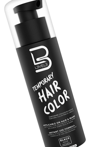 Level 3 Temporary Hair Color Temporal Negro Pelo Barba