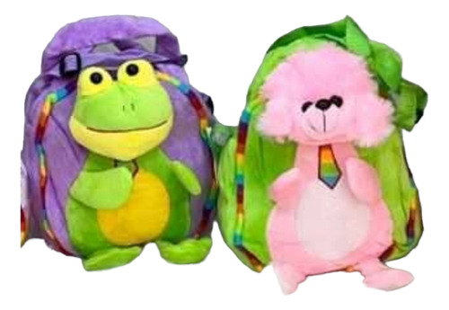 Bolso Peluche Infantil Animalitos Regalos Niñas + Sorpresa 