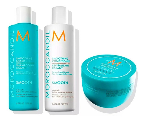 Kit Moroccanoil Smooth Shampoo + Acond + Mascara Suavizante