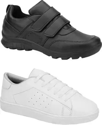 Zapato Escolar Niño Y Tenis Kit De Dos Pares Blanco Negro