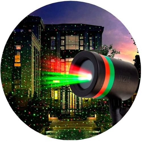 Laser Led Luz Verde Rojo Control Efectos Exterior Navidad