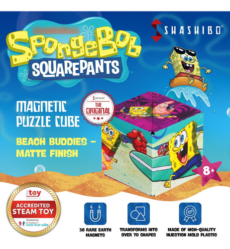 Shashibo Caja De Cambio De Forma De Bob Esponja, Cubo