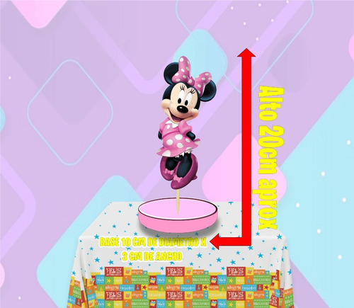 Imagen 2 de 5 de Centro De Mesa Minnie Decoración
