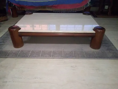 Mesas Con Base De Madera Samán Y Tope De Mármol (Usado)