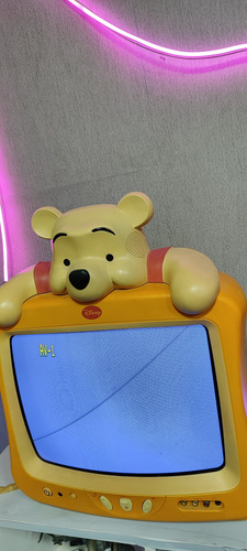 Televisão Ursinho Pooh Disney Retrô Funcionando C/ Controle (Usado)