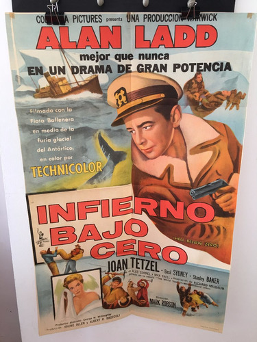 Afiche De Cine Original - Infierno Bajo Cero