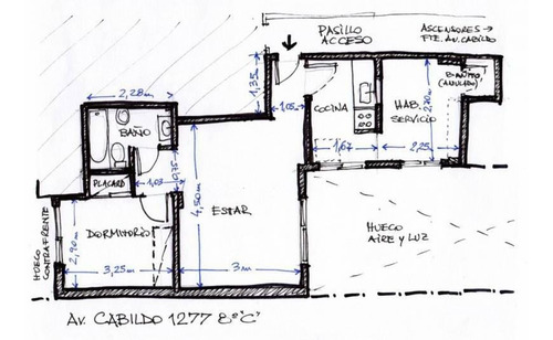 Imagen 19 de 19 de Departamento En Venta 2 Ambientes Con Dependencia De Servicio Apto Profesional