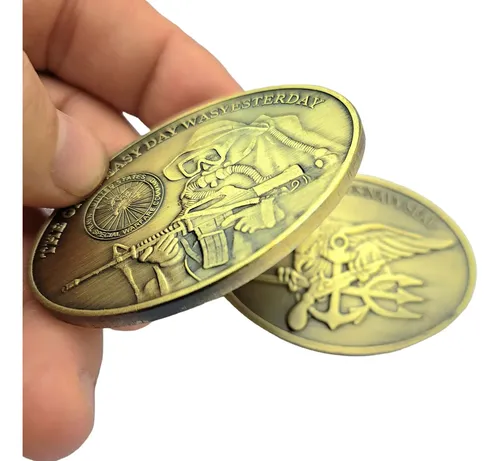 Challenge Coin Medalha Moeda Militar Navy Seals Naval Usa