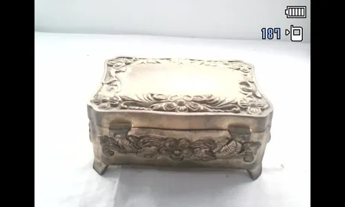 Caja Cofre Joyero En Metal (Usado)