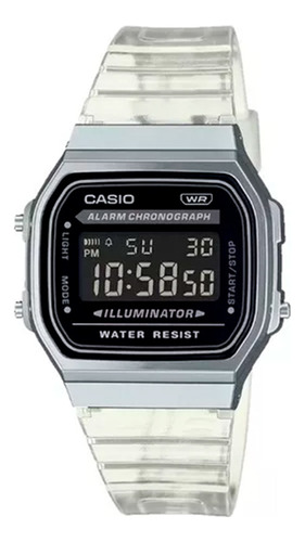 Reloj Casio Unisex A-168xes-1b Transparente Circuit