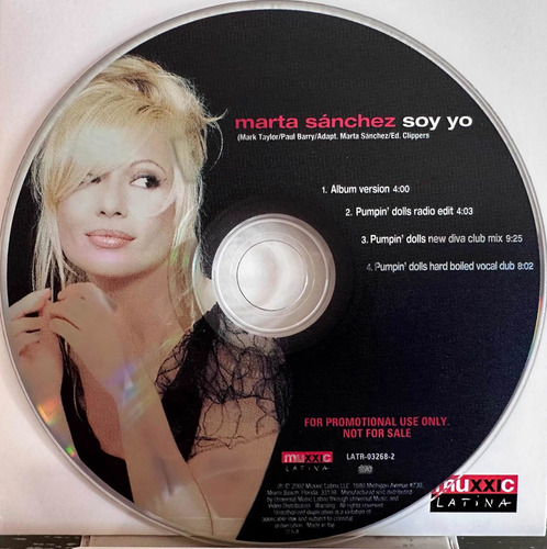 Marta Sánchez - Soy Yo Remixes Import Usa (Usado)