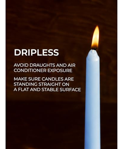 Velas Cónicas De 25 Cm Sin Goteo Ni Perfume