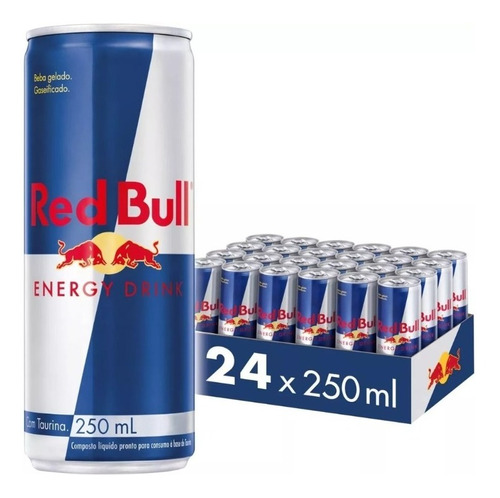 Energético Red Bull Tradicional Gaseificado 24 Latas 250ml