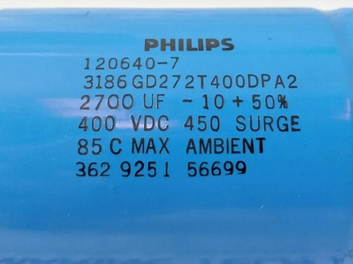 Condensador 2700 Uf 400 Vdc Philips