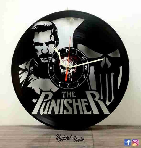 Reloj De Vinilo El Castigador Punisher 2 Regalos Decoracion 