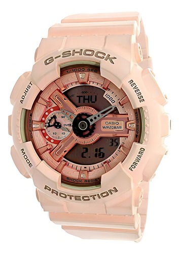 Reloj Deportivo Esfera Dorada Y Rosa Cuarzo Rosa Damas