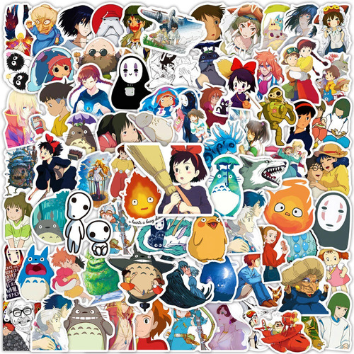 Studio Ghibli Stickers 50 Calcomanias Pvc Vs Agua