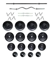 Comprar Kit Entrenamiento 16 Discos (128lb) Pesas Barras Mancuernas 