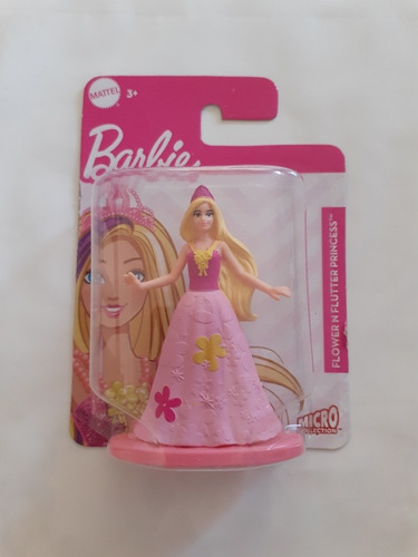 Mini Barbie Princesa Flores /muñeca/cotillon/ Torta/rosada