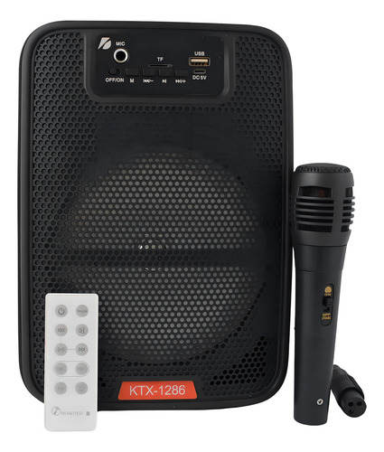 Parlante Urbano Calle Bluetooth Recargable Microfono Control Color Negro