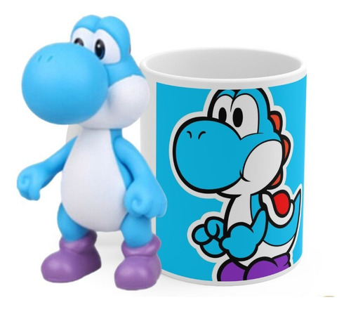 Promoción Yoshi Azul Taza Más Figura